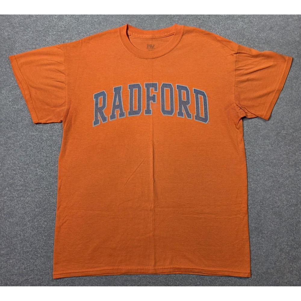 Radford University Shirt Mens Medium Orange Arch Logo Graphic Tee MV Sport